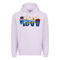 Lilac police coffee cups Premium Hoodie - texasbilliewilder