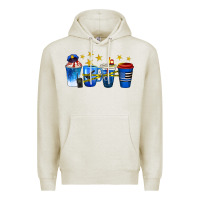Oatmeal Heather police coffee cups Premium Hoodie - texasbilliewilder