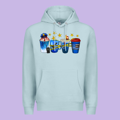 Police Coffee Cups Premium Hoodie Designed By Texasbilliewilder