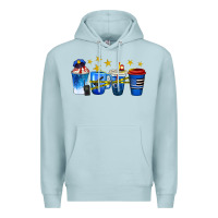 Blue Mist police coffee cups Premium Hoodie - texasbilliewilder