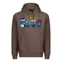 Coffee police coffee cups Premium Hoodie - texasbilliewilder