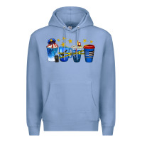 Colony Blue police coffee cups Premium Hoodie - texasbilliewilder