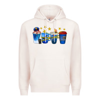 Pale Pink police coffee cups Premium Hoodie - texasbilliewilder
