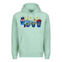 Seafoam police coffee cups Premium Hoodie - texasbilliewilder