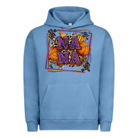 Pigment Pebble Blue basketball nana with leopard Urban Hoodie - Zillion Design Studio