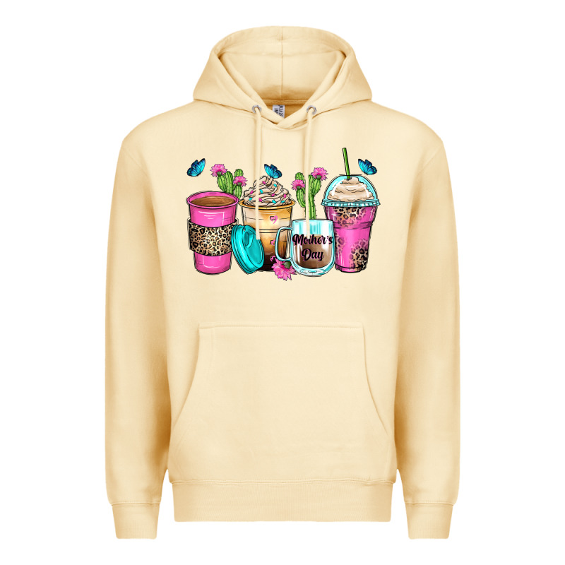 Mother's Day Coffee Cups Premium Hoodie by Zillion Design Studio | Teevron