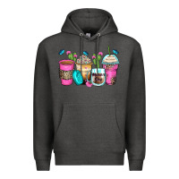 Charcoal Heather mother's day coffee cups Premium Hoodie - Zillion Design Studio
