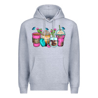 Heather Grey mother's day coffee cups Premium Hoodie - Zillion Design Studio