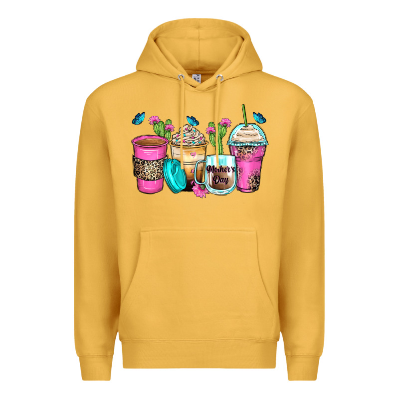 Mother's Day Coffee Cups Premium Hoodie by Zillion Design Studio | Teevron