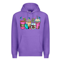 Purple mother's day coffee cups Premium Hoodie - Zillion Design Studio