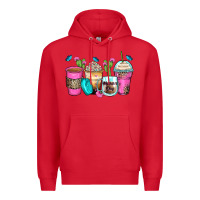 Red mother's day coffee cups Premium Hoodie - Zillion Design Studio