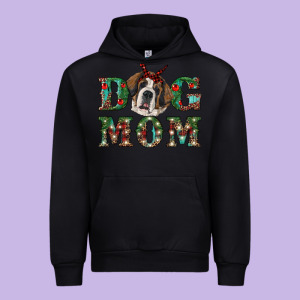 Christmas St. Bernard Dog Mom Urban Hoodie Designed By Ranaportraitstore