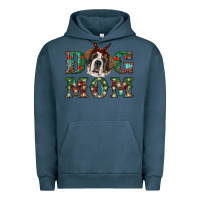Pigment Midnight Navy christmas st. bernard dog mom Urban Hoodie - RanaPortraitStore