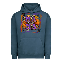 Pigment Midnight Navy basketball mama with leopard Urban Hoodie - Zillion Design Studio