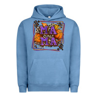 Pigment Pebble Blue basketball mama with leopard Urban Hoodie - Zillion Design Studio