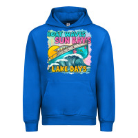 Cobalt boat waves sun rays lake days Urban Hoodie - texasbilliewilder