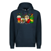 Navy juneteenth coffee cups Premium Hoodie - Zillion Design Studio