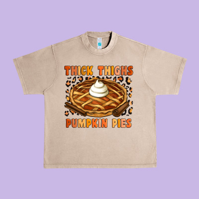 Thick Thighs Pumpkin Pies Urban Heavy Tee Designed By Artiststas