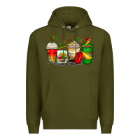 Army Green juneteenth coffee cups Premium Hoodie - Zillion Design Studio