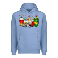 Colony Blue juneteenth coffee cups Premium Hoodie - Zillion Design Studio