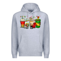 Heather Grey juneteenth coffee cups Premium Hoodie - Zillion Design Studio