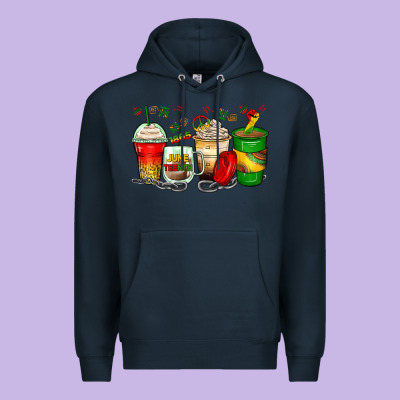 Juneteenth Coffee Cups Premium Hoodie Designed By Zillion Design Studio
