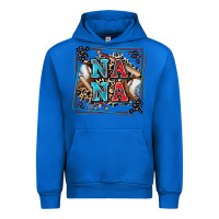 Cobalt baseball nana with leopard Urban Hoodie - Zillion Design Studio