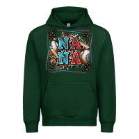 Forest Green baseball nana with leopard Urban Hoodie - Zillion Design Studio
