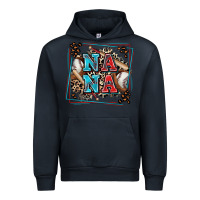 Navy baseball nana with leopard Urban Hoodie - Zillion Design Studio