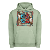 Pigment Oil Green baseball nana with leopard Urban Hoodie - Zillion Design Studio