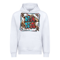 White baseball nana with leopard Urban Hoodie - Zillion Design Studio