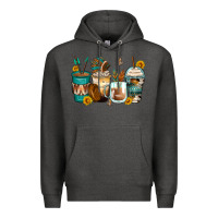 Charcoal Heather indian headdress coffee cups Premium Hoodie - Zillion Design Studio