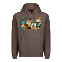Coffee indian headdress coffee cups Premium Hoodie - Zillion Design Studio