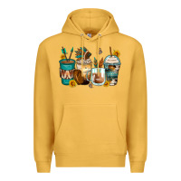 Mustard indian headdress coffee cups Premium Hoodie - Zillion Design Studio