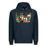 Navy indian headdress coffee cups Premium Hoodie - Zillion Design Studio