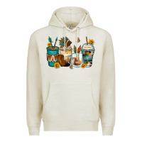Oatmeal Heather indian headdress coffee cups Premium Hoodie - Zillion Design Studio