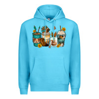 Ocean Blue indian headdress coffee cups Premium Hoodie - Zillion Design Studio