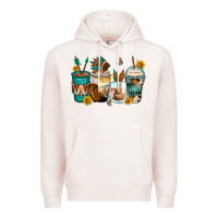 Pale Pink indian headdress coffee cups Premium Hoodie - Zillion Design Studio