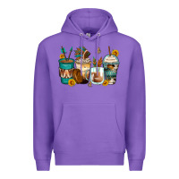 Purple indian headdress coffee cups Premium Hoodie - Zillion Design Studio