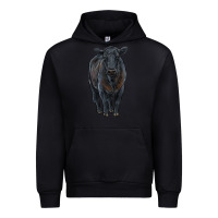 Black black angus cattle Urban Hoodie - RanaPortraitStore
