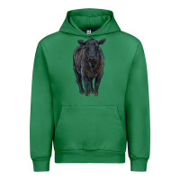 Black Angus Cattle Urban Hoodie | Teevron