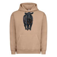 Pigment Burro black angus cattle Urban Hoodie - RanaPortraitStore