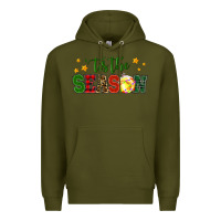 Army Green 'tis the season softball christmas Premium Hoodie - RanaPortraitStore