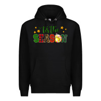Black 'tis the season softball christmas Premium Hoodie - RanaPortraitStore