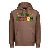 Chestnut 'tis the season softball christmas Premium Hoodie - RanaPortraitStore