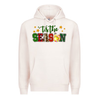 Pale Pink 'tis the season softball christmas Premium Hoodie - RanaPortraitStore