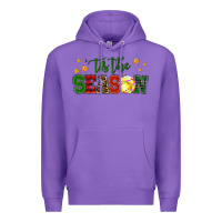 'tis The Season Softball Christmas Premium Hoodie | Teevron