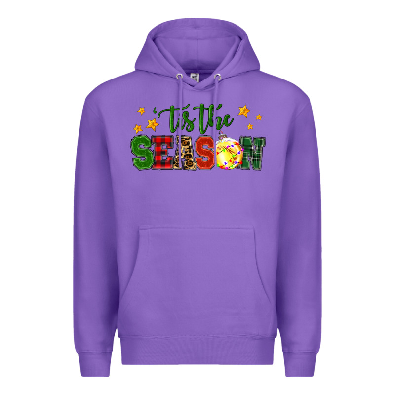 'tis The Season Softball Christmas Premium Hoodie by RanaPortraitStore | Teevron