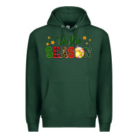 Sports Green 'tis the season softball christmas Premium Hoodie - RanaPortraitStore