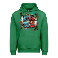 Emerald baseball mama with leopard Urban Hoodie - Zillion Design Studio